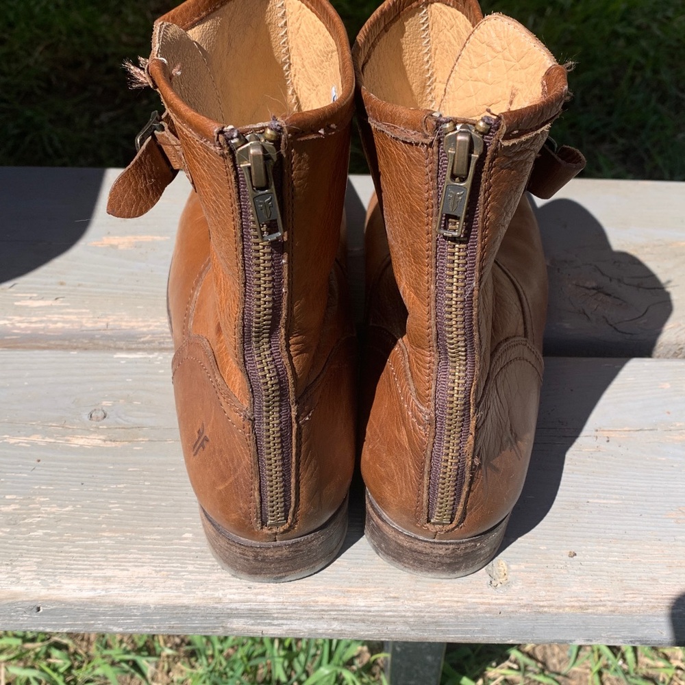 Frye Cognac Leather Boots - Picture 3 of 5